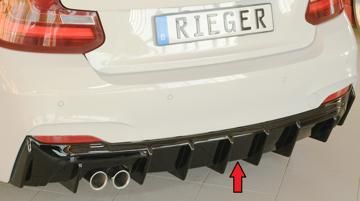 Rieger Rieger Heckeinsatz schwarz glänzend nur für M-Paket-Heckschürze      in Vorbereitung !