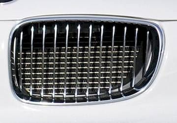Rieger Facelift BMW-Niere links, Chrom/schwarz vom 135i für Spoilerstoßstange 35030/31/32/33/41/43