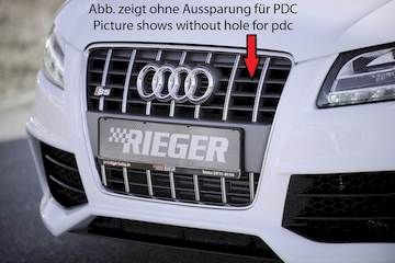 Rieger Kühlergrill Audi S5 (B8), platinumgrau incl. Kennzeichenauflage