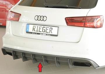 Rieger  Heckeinsatz (für Fzg. mit AHK) für orig. S-Line Heckschürze