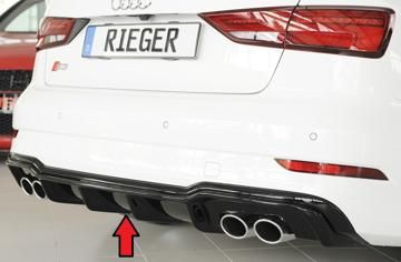 Rieger Rieger Heckeinsatz schwarz glänzend nur S3 (8V) Limousine / Cabrio