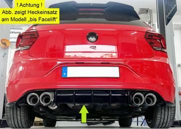 Rieger Rieger Heckeinsatz schwarz glänzend für Sport-ESD li./re. 4x 100mm ø